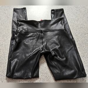 SPANX Black Faux Leather Leggings